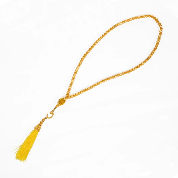 Chapelet Musulman Doré Perlé – 33 Grains | Élégant & Spirituel