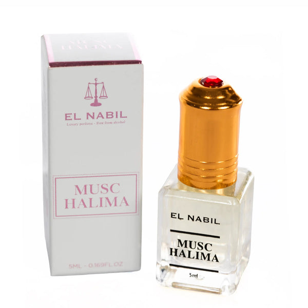 Lumineuse Musc Halima – El Nabil | Parfum sans alcool 5ml