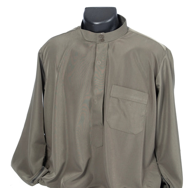 Qamis Col Kaki Pour Hommes