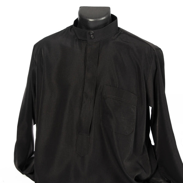Qamis Col Noir Pour Hommes