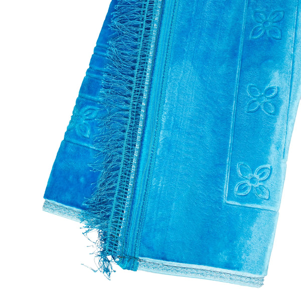 Tapis de prière épais Bleu Clair pour adultes